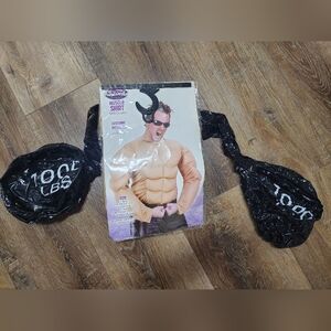 SOLD Muscle Shirt Costume with Dumbbells